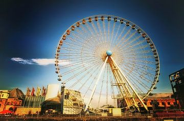 Cologne Ferris Wheel and Chocolate Museum by marlika art