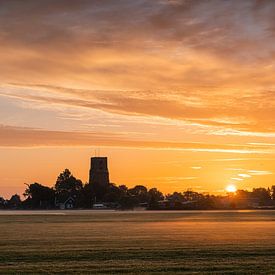 Sonnenaufgang bei Ransdorp im ländlichen Amsterdam Nord von Jeroen de Jongh
