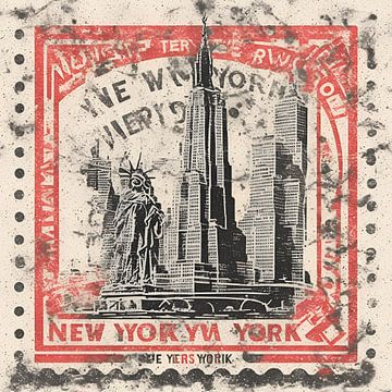 New York Postzegel, Pop Art van Biljana Zdravkovic