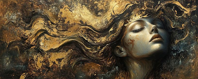 Bronze Female Portrait by ARTEO Paintings