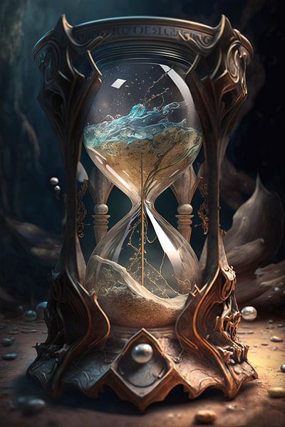 elegant hourglass fantasy by Stephan Dubbeld on canvas, poster ...