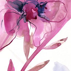 Pink Floral van Brigitte Bazuin