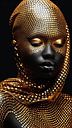 Portrait African woman with gold accents by Carla van Zomeren thumbnail