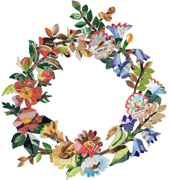 Wedding wreath after historical embroidery pattern by Ruud van Koningsbrugge