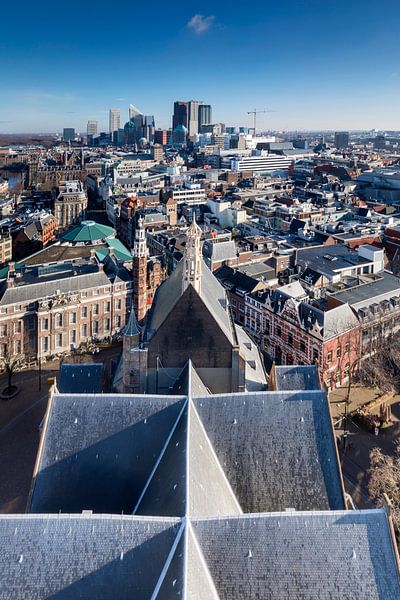 vue aérienne sur le centre ville de La Haye par gaps photography