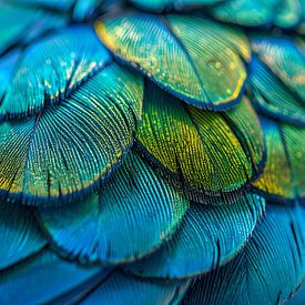 Bird feathers with colours by Mustafa Kurnaz