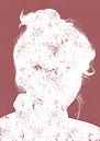 abstract silhouette of a beautiful pretty girl in boho pink by MadameRuiz thumbnail
