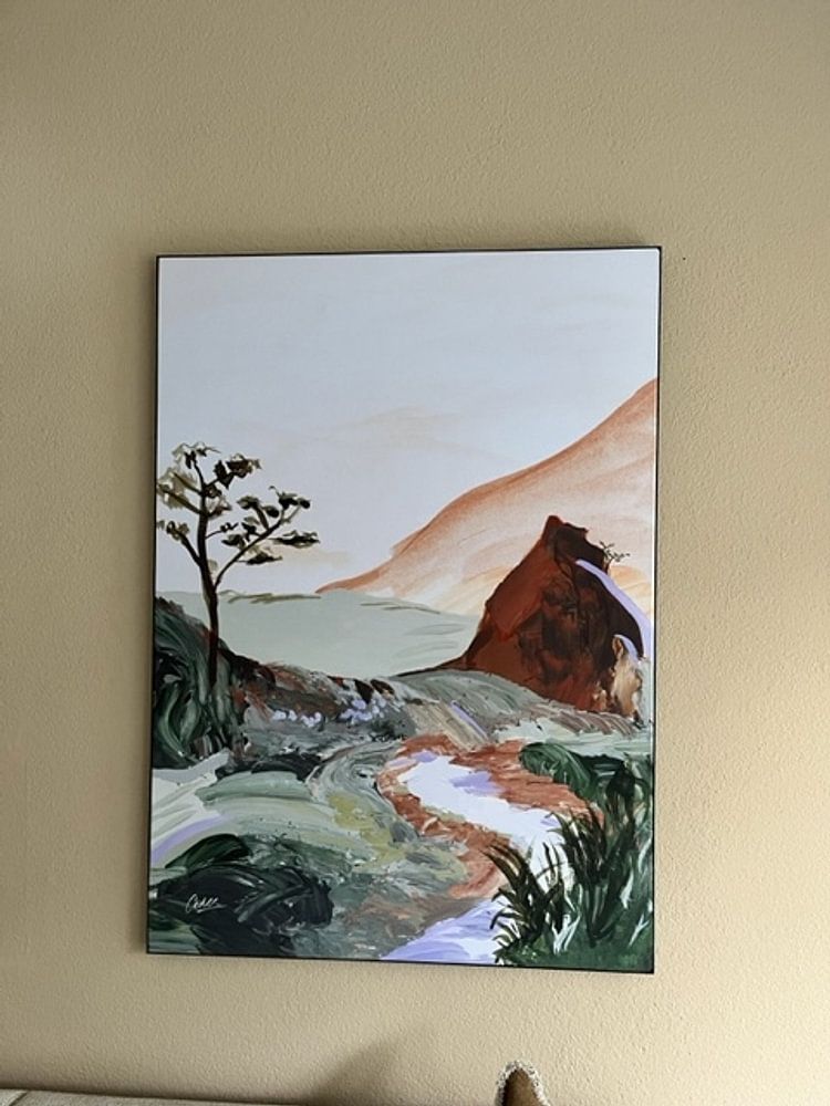 'Sunkissed Mountain' | Abstrakte Landschaft von Ceder Art