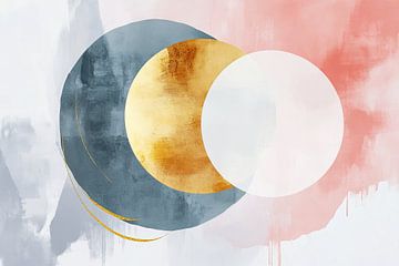 Goud Blauw | Gouden en Blauwe Cirkels van Modern Collection