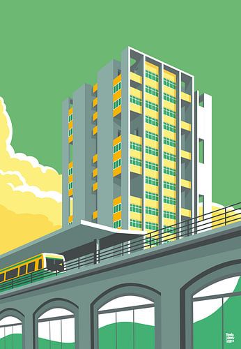 Hansaviertel, Berlin von Remko Heemskerk