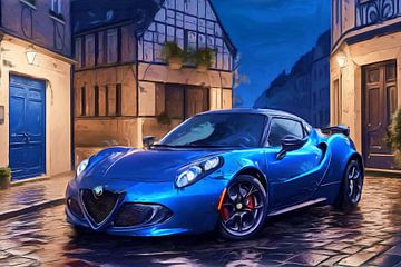 Beauty in blue - the Alfa Romeo 4C by DeVerviers