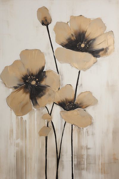 Flowers beige by Bert Nijholt