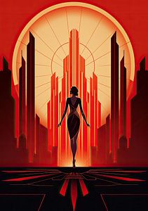 Art Deco Kunstdruck Poster Print Wall Art von Niklas Maximilian