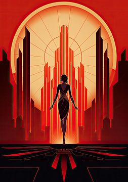 Art Deco Art Print Poster Print Wall Art by Niklas Maximilian