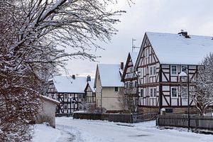 Herleshausen Fachwerkhäuser im Winter