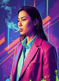 Smoke & Silence Neo Pop Expression in elektrischen Farben von Dreamframe Atelier