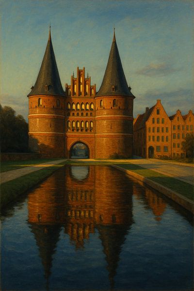Lübeck’s Golden Hour – Edward Hopper Inspired Reflections by Travel Shop