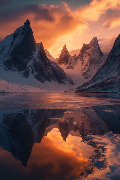 Sonnenaufgang am Bergsee von fernlichtsicht