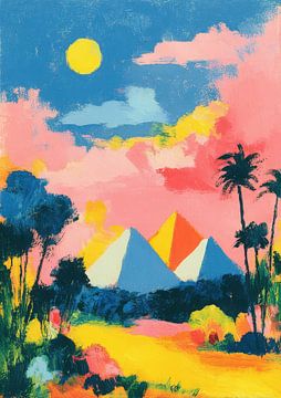 Abstract piramidelandschap van Niklas Maximilian