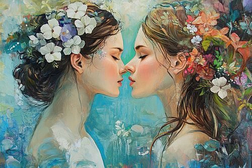 Blumenkuss | Schönes Treffen mit Blumen