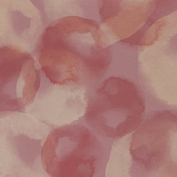 Abstract shapes in lilac, beige and purple by Dina Dankers