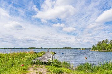 Ostseeküste mit Steg bei Figeholm in Schweden von Rico Ködder