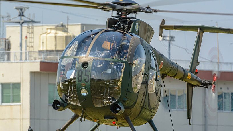 Japanese Kawasaki OH-6D Cayuse helicopter. by Jaap van den Berg