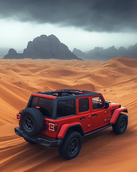 Robuuste Jeep Wrangler in Majestic Dunes van Lufy