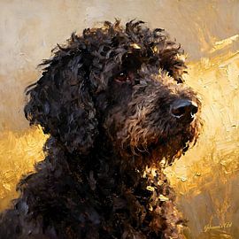 Spanish Water Dog by Johannas Art Creations