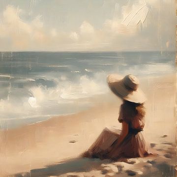 Einsam am Strand von FoXo Art