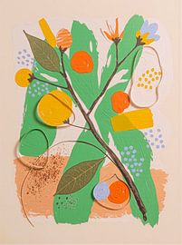 LENTE ! Abstrait moderne aux couleurs fraîches du printemps