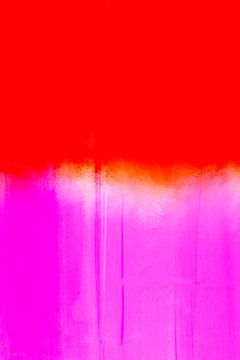 Abstrait moderne en rouge et rose sur Studio Allee