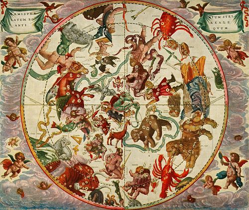 Andreas Cellarius – Northern Celestial Hemisphere (1660) | Antique Star Map