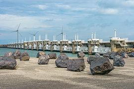 Delta-Maßnahmen in Zeeland: der Oosterschelde-Deich.