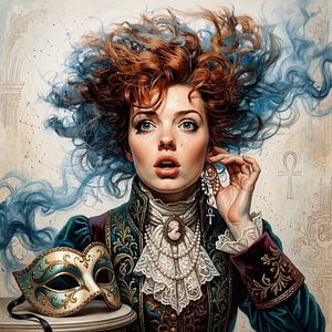 Portrait, symbolisme, baroque, surréalisme, mysticisme, bal masqué,