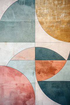 Bauhaus Japandi Abstract | Modern abstract van Kunst Kriebels