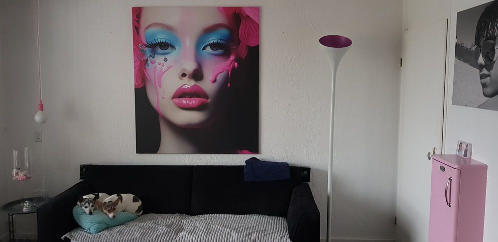 Neon vibes, colourful portrait  by Carla Van Iersel 