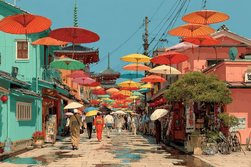 picturesque Japan street by Egon Zitter