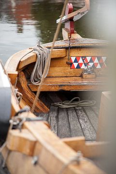 Traditional Dutch Botter Fishing Boats in a small Harbor  by Fotografiecor .nl