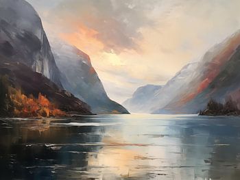 Herfstfjord in Noorwegen