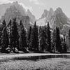Dolomites Italy black and white by Amber den Oudsten