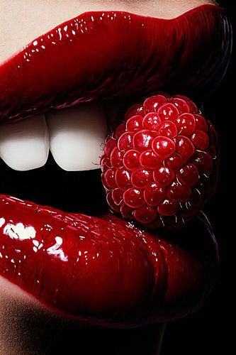 Luxe rode lippen close-up