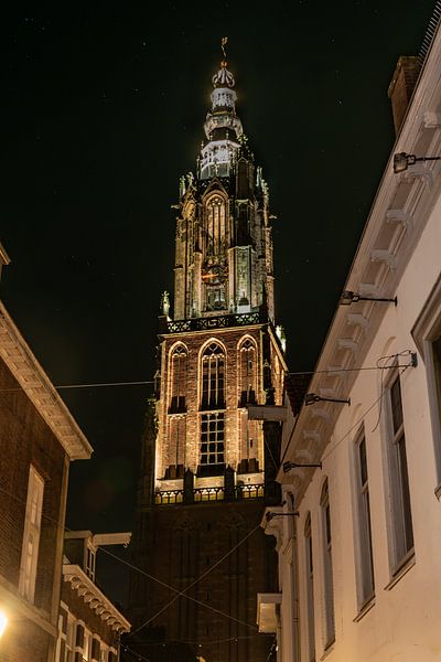 Nachtfoto amersfoort onze lieve vrouwe toren van Erik van 't Hof