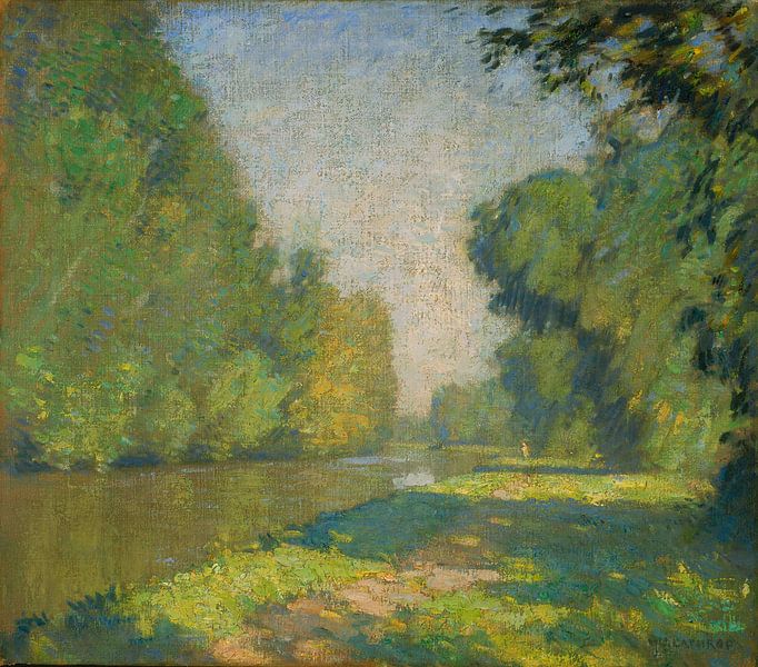 William L. Lathrop (1859 - 1938) (American)-The towpath by finemasterpiece