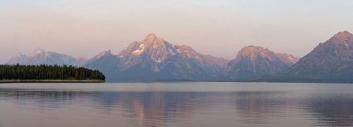 Grand Teton National Park, USA, Jackson Lake bij zonsopkomst