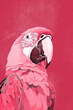 Macaw Parrot in Red by Whale & Sons