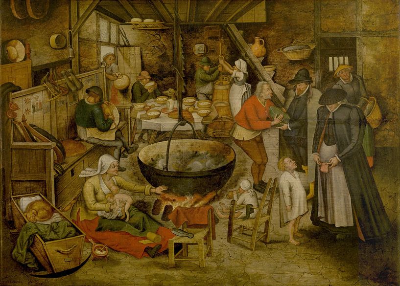 Visit to the Peasants, Pieter Brueghel the Younger by Masterful Masters