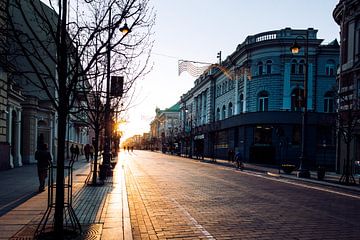 Straatleven in Vilnius van Van Renselaar Fotografie