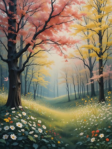 Bunter Herbstwald von HorizonArtistry