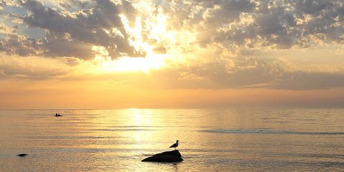 Avond stilte van Ostsee Bilder